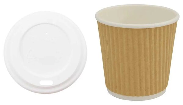 Papirnate šalice za kavu s poklopcem 1000 kom 4 oz 100 ml - 1 100 ml 100 ml