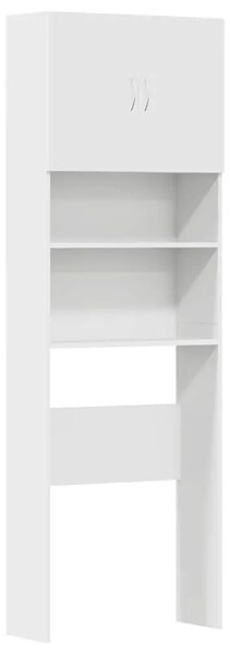 Ormar za perilicu bijeli 64x24x190 cm izrađeno drvo - Bijela 1 Bijela