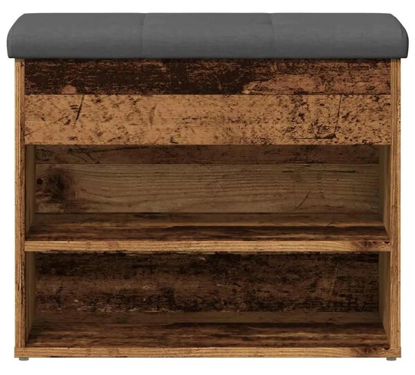 Klupa za cipele staro drvo 62x32x50 cm konstruirano drvo - Staro drvo Staro drvo