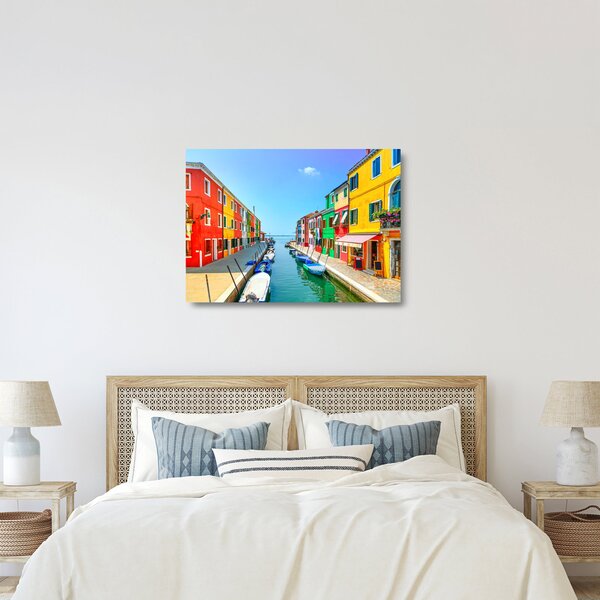 Staklena slika - Otok Burano, Venecija, Italija (70x50 cm)
