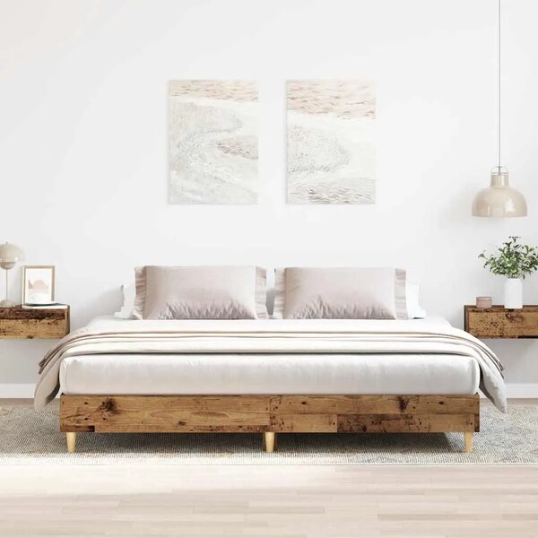 Okvir kreveta bez madraca staro drvo 200x200 cm - Staro drvo 200 x 200 cm Staro drvo 200 x 200 cm