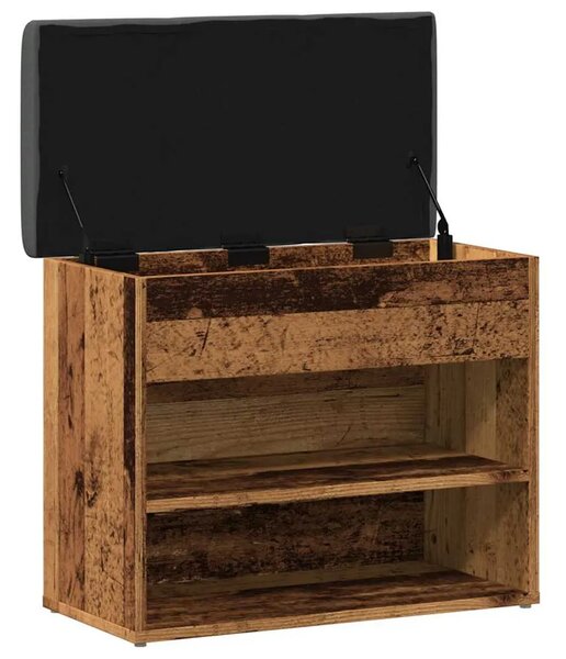 Klupa za cipele staro drvo 62x32x50 cm konstruirano drvo - Staro drvo Staro drvo