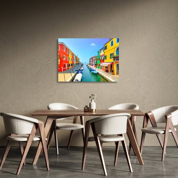 Staklena slika - Otok Burano, Venecija, Italija (70x50 cm)