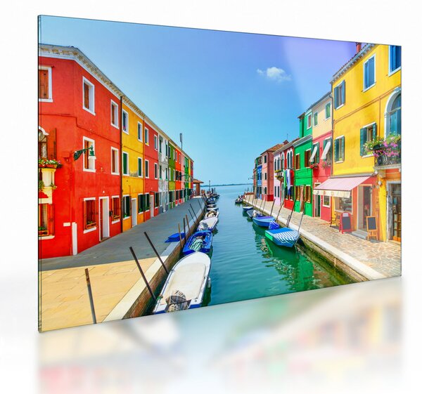 Staklena slika - Otok Burano, Venecija, Italija (70x50 cm)