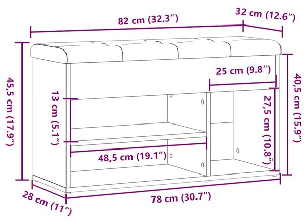 Klupa za cipele staro drvo 82x32x45 5 cm izrađeno drvo - Staro drvo Staro drvo