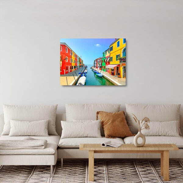 Staklena slika - Otok Burano, Venecija, Italija (70x50 cm)