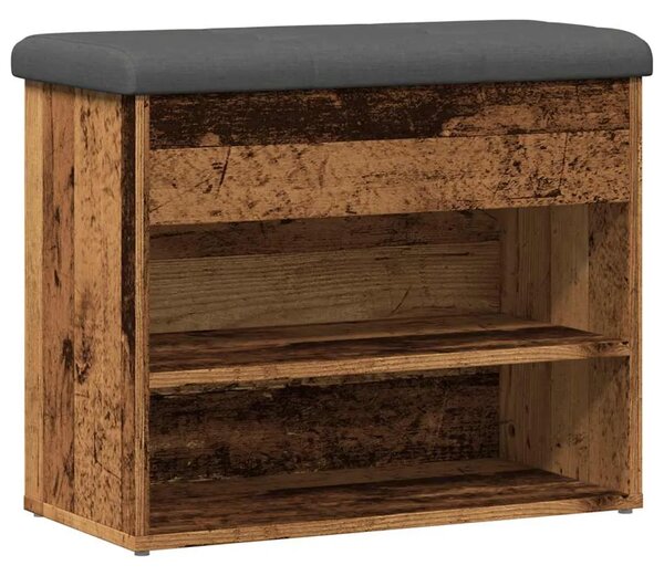 Klupa za cipele staro drvo 62x32x50 cm konstruirano drvo - Staro drvo Staro drvo