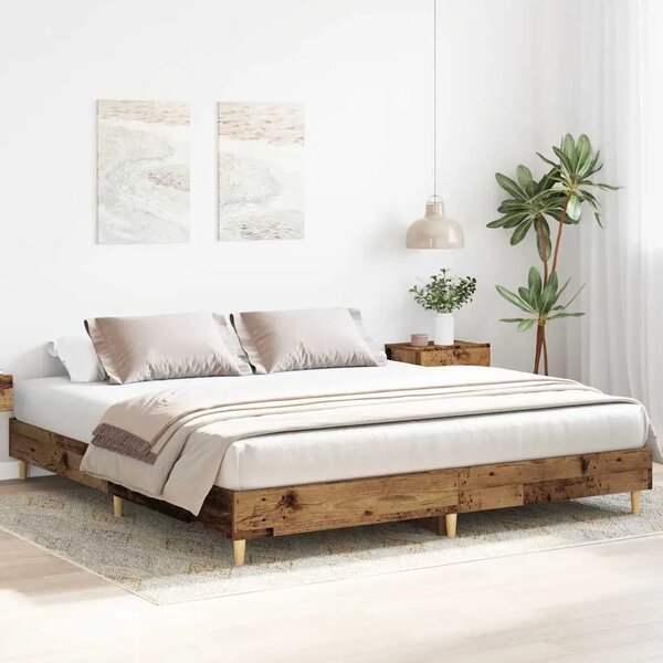 Okvir kreveta bez madraca staro drvo 200x200 cm - Staro drvo 200 x 200 cm Staro drvo 200 x 200 cm