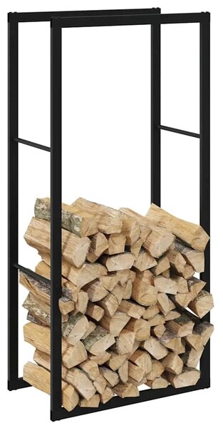 Stalak za drva crni 55x30x116 cm čelik - 55 x 30 x 116 cm 55 x 30 x 116 cm
