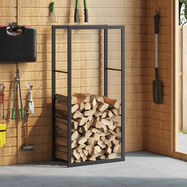 Stalak za drva crni 55x30x116 cm čelik - 55 x 30 x 116 cm 55 x 30 x 116 cm