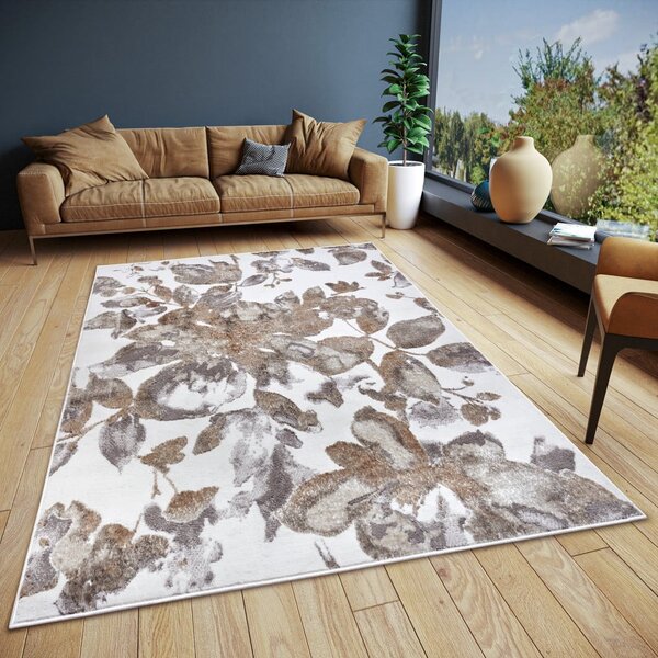 Sivo-smeđi tepih 57x90 cm Shine Floral – Hanse Home
