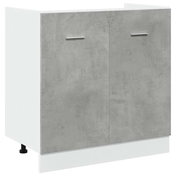 Ormarić za sudoper Lyon Betonsko sivi 80x46x81 5 cm Konstruirano drvo - Beton siva 1 1 x donji ormarić (2 vrata) 80 cm 1