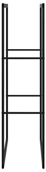 Stalak za drva crni 55x30x116 cm čelik - 55 x 30 x 116 cm 55 x 30 x 116 cm