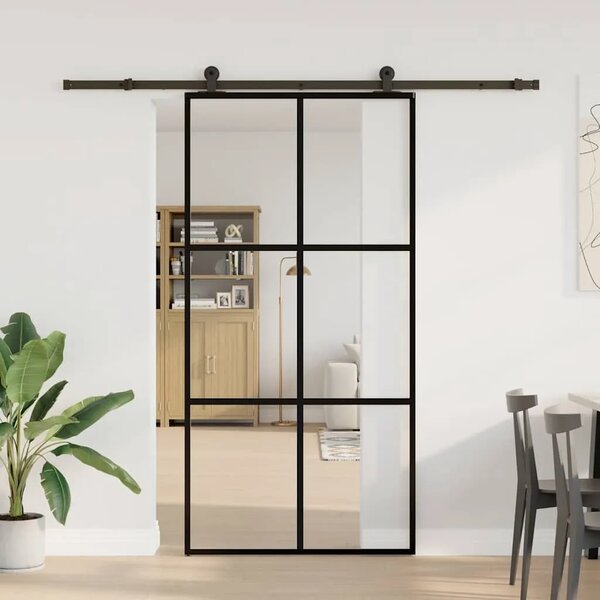 Klizna vrata s okovom 102x205 cm ESG staklo i aluminij - 102 x 205 cm (213.5 cm) 1 Rešetke 3 x 2 102 x 205 cm (213.5 cm)