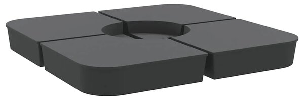 4-dijelni set suncobrana za križni suncobran 100 kg PP - Antracit 1 Antracit