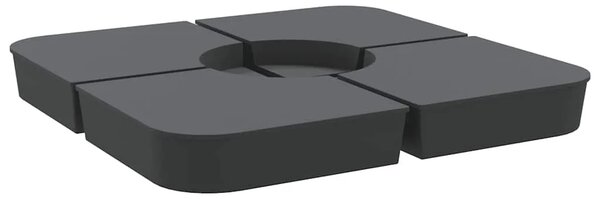 4-dijelni set suncobrana za križni suncobran 100 kg PP - Antracit 1 Antracit