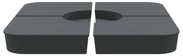 4-dijelni set suncobrana za križni suncobran 100 kg PP - Antracit 1 Antracit