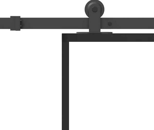 Klizna vrata s okovom 102x205 cm ESG staklo i aluminij - 102 x 205 cm (213.5 cm) 1 Rešetke 3 x 2 102 x 205 cm (213.5 cm)