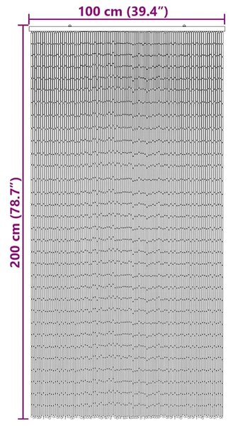 Zavjesa za vrata protiv muha tamnosiva 100x200 cm bambus - Tamno siva 100 x 200 cm Tamno siva 100 x 200 cm