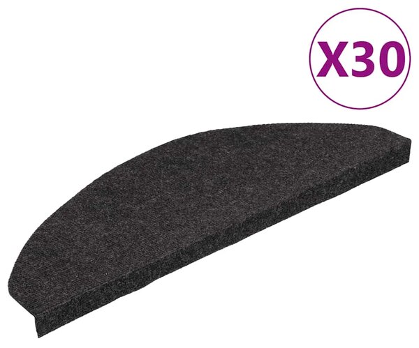 Ljepljivi tepisi za stepenice 30 kom crni 65x22 5x3 5 cm - Crna 65 x 22.5 x 3.5 cm 30 Crna