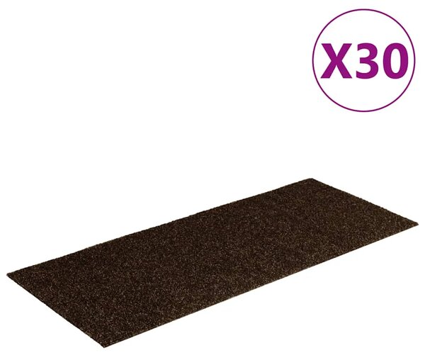 Prostirke za stepenice samoljepljive 30 kom 60x25 cm smeđe pravokutne - Smeđa 60 x 25 cm 30 Smeđa