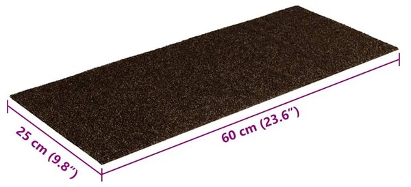 Prostirke za stepenice samoljepljive 30 kom 60x25 cm smeđe pravokutne - Smeđa 60 x 25 cm 30 Smeđa