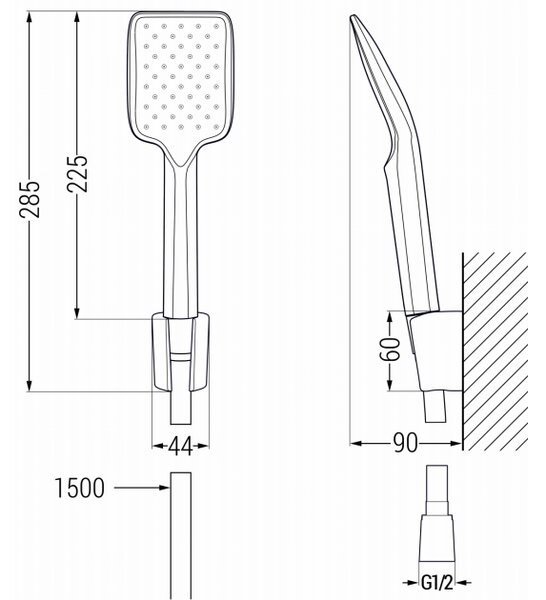 Mexen R-62 točka komplet tuša, bijeli - 785625052-20