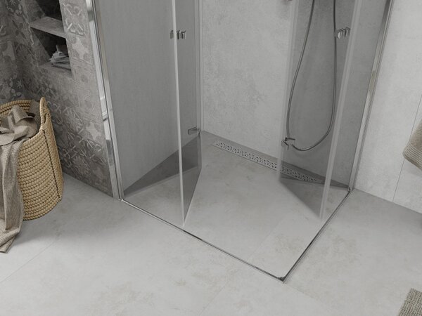 Mexen Lima Duo sklopiva tuš kabina 90 x 70 cm, prozirna, krom - 856-090-070-02-00