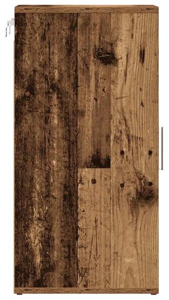 Ormarić za cipele staro drvo 32x35x70 cm konstruirano drvo - Staro drvo 32 x 35 x 70 cm 1 Ormarić za cipele s vratima