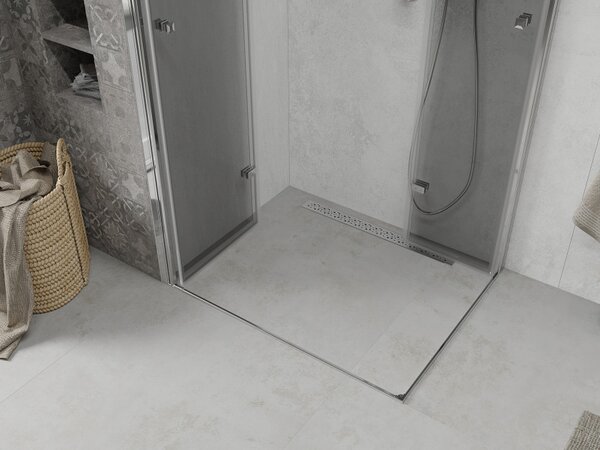 Mexen Lima Duo sklopiva tuš kabina 90 x 70 cm, prozirna, krom - 856-090-070-02-00