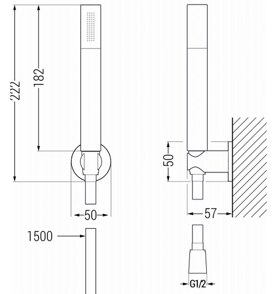 Mexen R-70 točkasti tuš set, zlatni - 785705051-50