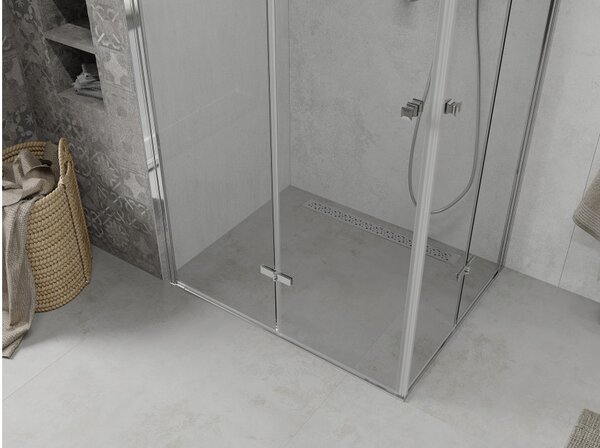 Mexen Lima Duo sklopiva tuš kabina 90 x 70 cm, prozirna, krom - 856-090-070-02-00