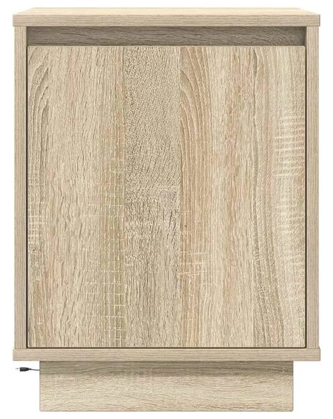 Noćni ormarići s LED svjetlima 2 kom boja hrasta 38x34x50 cm - sonoma hrast 2 Sonoma hrast 2