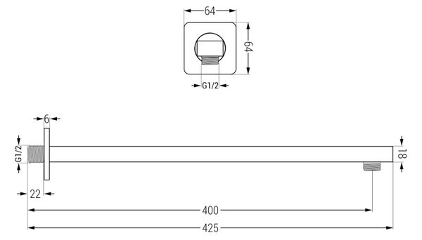 Mexen Uno DR72 ugradbeni tuš set, krom - 71435DR72-00