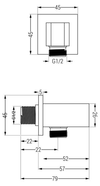 Mexen Uno DR72 ugradbeni tuš set, krom - 71435DR72-00