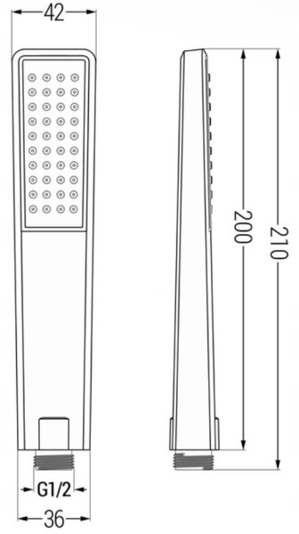 Mexen Uno DR72 ugradbeni tuš set, krom - 71435DR72-00