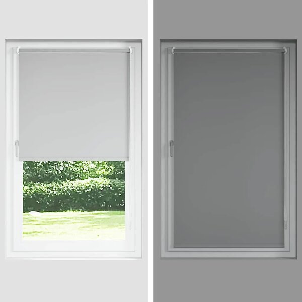 Rolo zavjesa Blackout siva 120x210 cm Širina tkanine 116 6 cm - Siva 210 cm 120 cm Siva