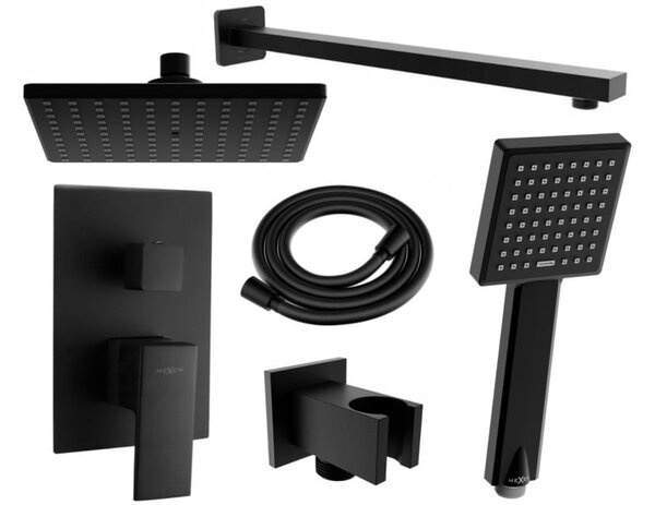 Mexen Uno DR45 ugradbeni tuš set, crni - 71435DR45-70