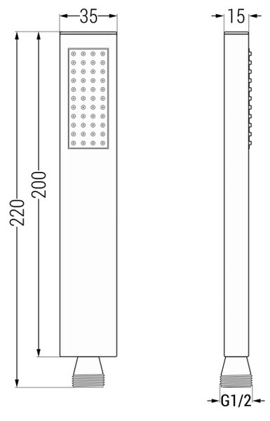 Mexen Cube DR02 podžbukni tuš set s kišnim tušem 25 cm, zlatni - 77502DR0225-50