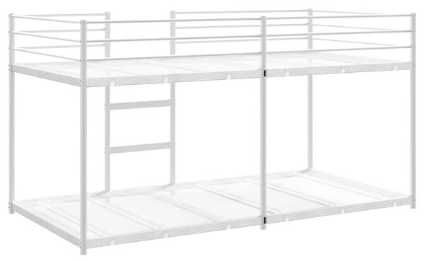 Krevet na kat bez madraca bijeli 80x200 cm čelik - 80 x 200 cm 80 x 200 cm