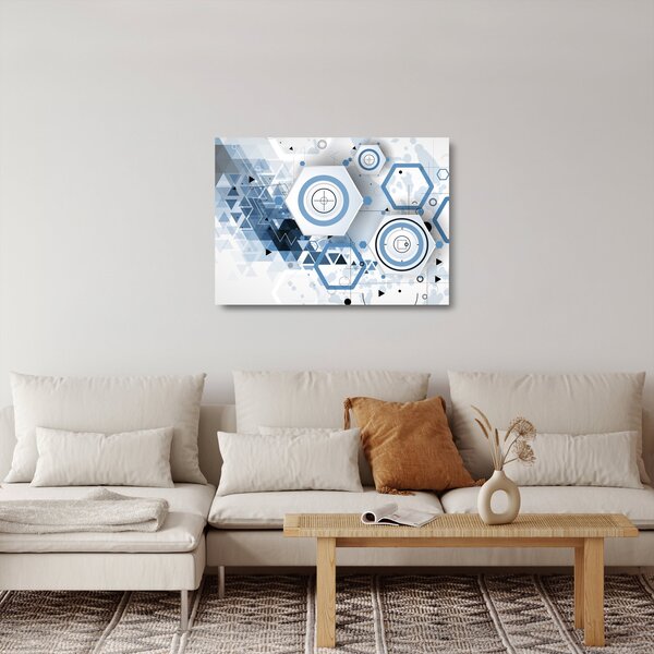 Staklena slika - Geometrijska apstrakcija (70x50 cm)