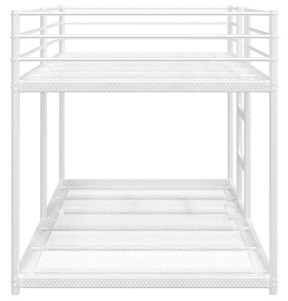 Krevet na kat bez madraca bijeli 80x200 cm čelik - 80 x 200 cm 80 x 200 cm