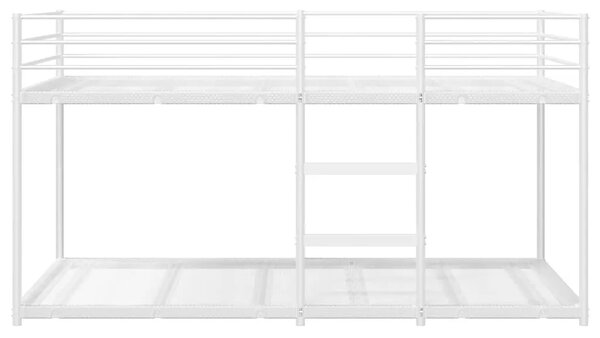Krevet na kat bez madraca bijeli 80x200 cm čelik - 80 x 200 cm 80 x 200 cm