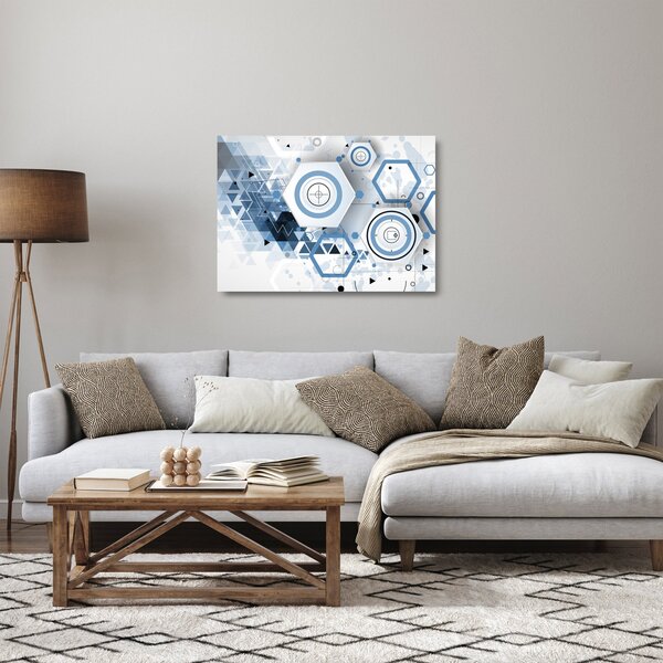 Staklena slika - Geometrijska apstrakcija (70x50 cm)