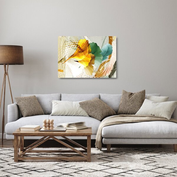 Staklena slika - Lišće (70x50 cm)
