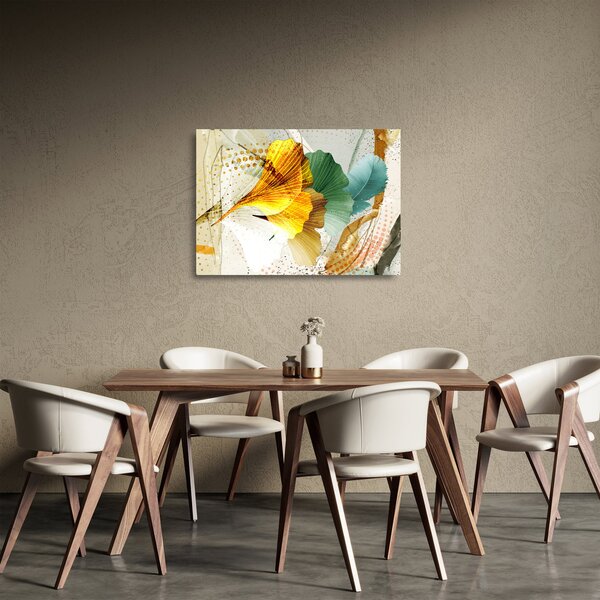 Staklena slika - Lišće (70x50 cm)