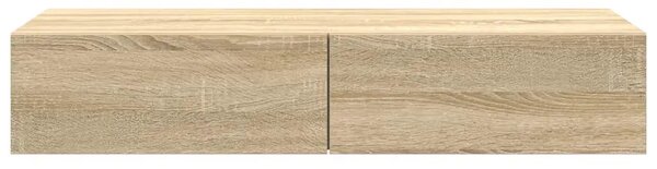 Zidna polica s ladicama sonoma hrast 100x36x19 cm izrađeno drvo - sonoma hrast 100 x 36 x 19 cm 1 1