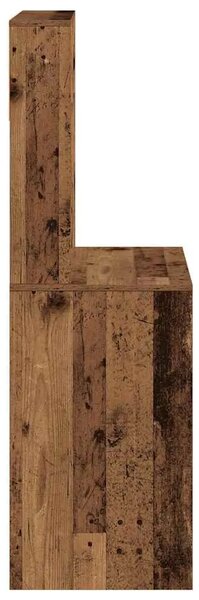 Radni stol s policama boja drva 100x45x140 cm konstruirano drvo - Staro drvo Staro drvo