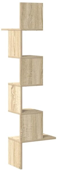Zidne kutne police boja hrasta sonome 32x32x127 5 cm od iverice - sonoma hrast 32 x 32 x 127.5 cm 1 1