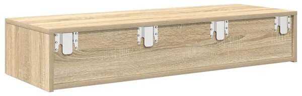 Zidna polica s ladicama sonoma hrast 100x36x19 cm izrađeno drvo - sonoma hrast 100 x 36 x 19 cm 1 1